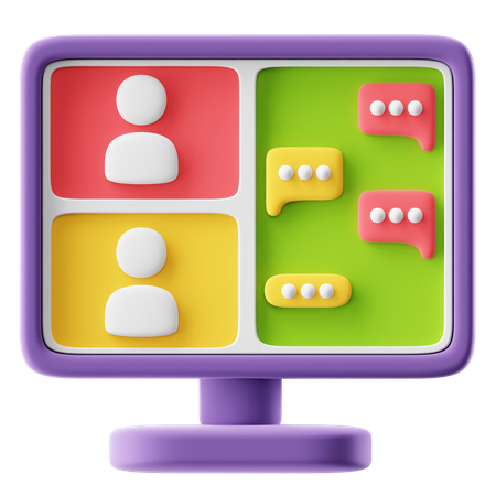 Videoconferência  3D Icon