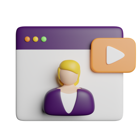 Videoconferência  3D Icon