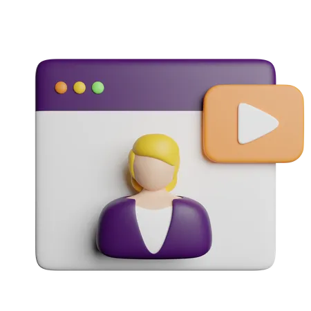 Videoconferência  3D Icon