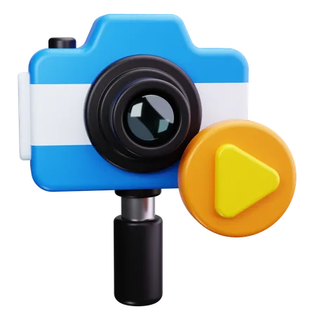 Videokamera mit Stativ  3D Icon