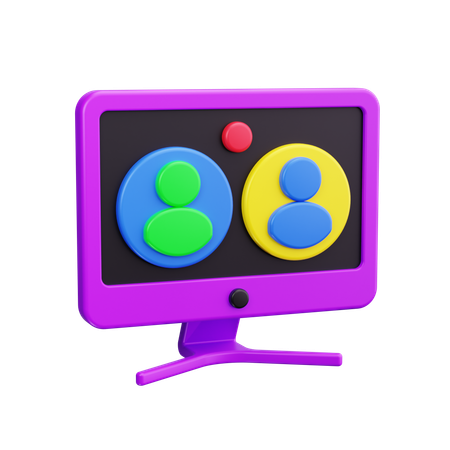 Videokonferenz  3D Icon