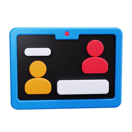 Videokonferenz  3D Icon