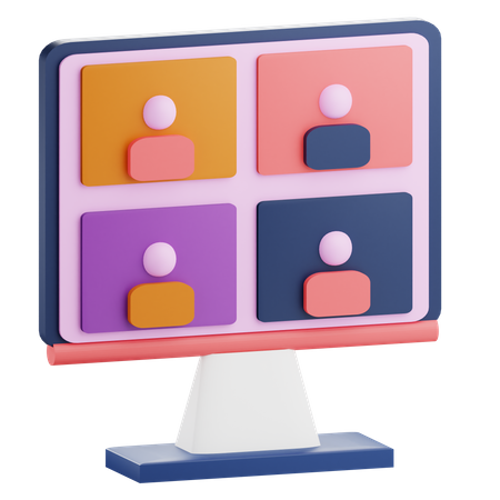 Videokonferenz  3D Icon