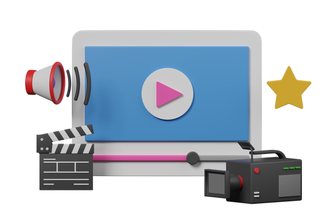 Video Produktion  3D Icon