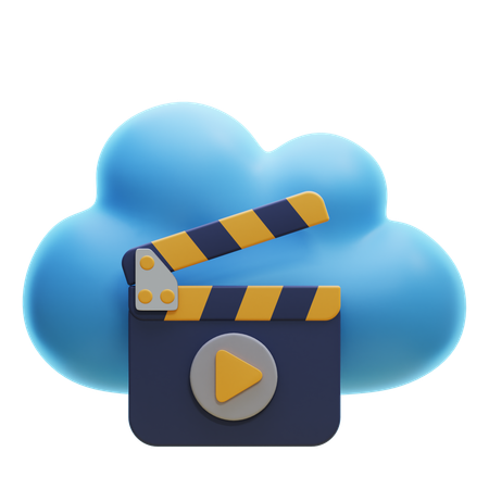 Vídeos de nube  3D Icon