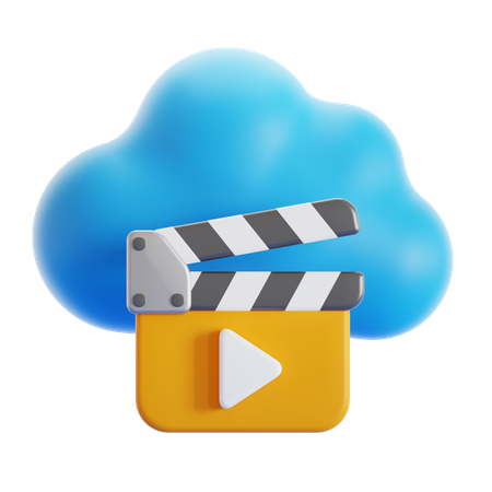 Vídeos de nube  3D Icon