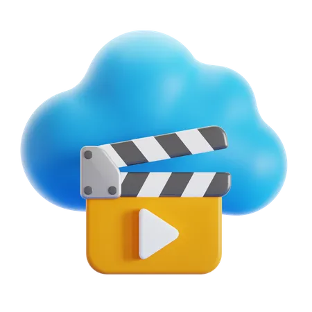 Vídeos de nube  3D Icon