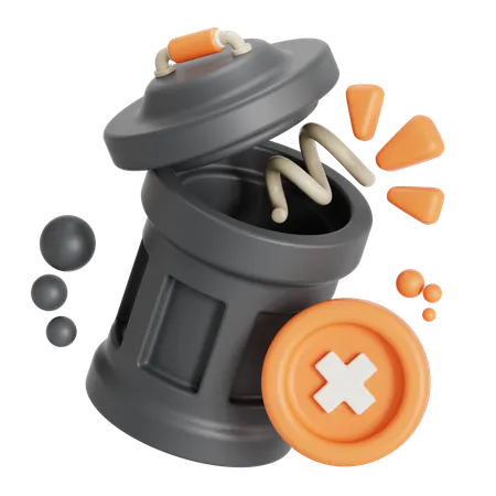 Poubelle vide  3D Icon
