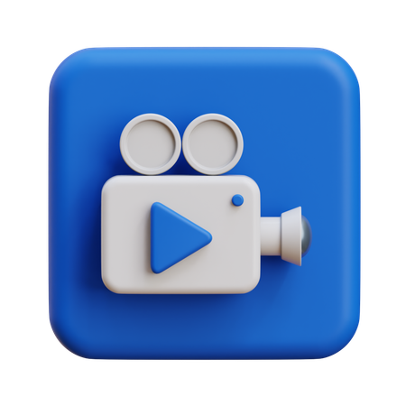 Vidio Camera  3D Icon