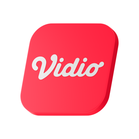 Vidio Logo  3D Icon