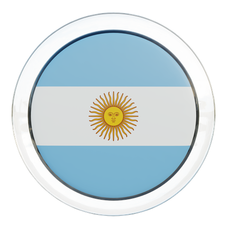Vidro Bandeira Argentina  3D Flag