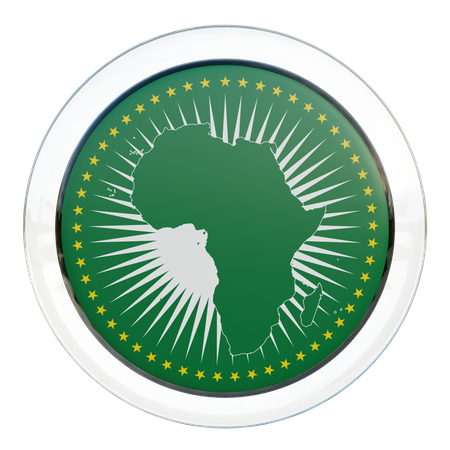Vidro da Bandeira da União Africana  3D Flag