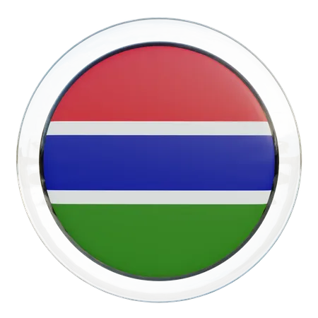 Vidro da bandeira da Gâmbia  3D Flag