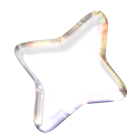 Vidro estrela  3D Icon