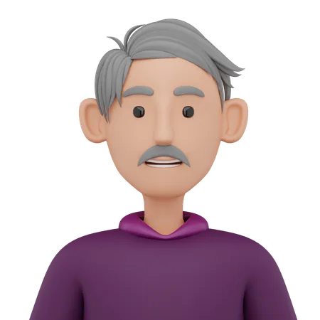 Avatar du vieil homme  3D Icon