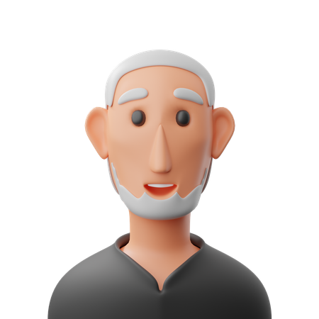 Avatar du vieil homme  3D Icon