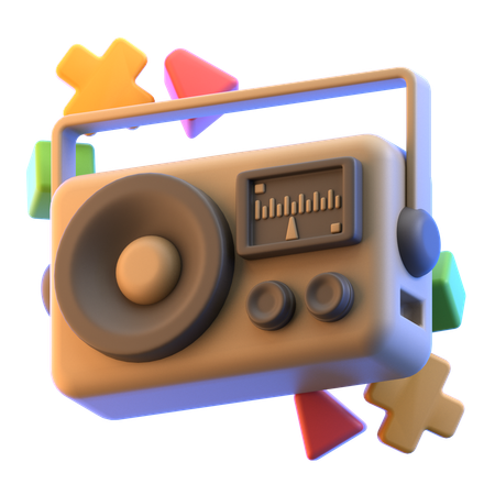 Vieille radio  3D Icon