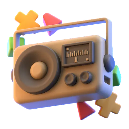 Vieille radio  3D Icon