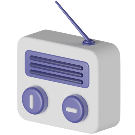 Vieille radio  3D Icon
