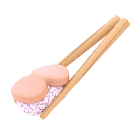 Nigiri de vieira em pauzinho  3D Icon