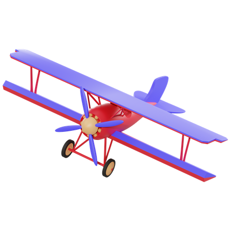 Viejo avion  3D Illustration