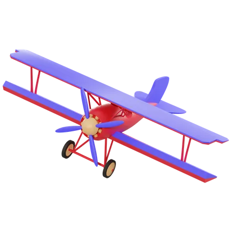 Viejo avion  3D Illustration