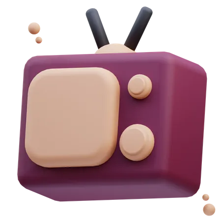 Televisión vieja  3D Icon