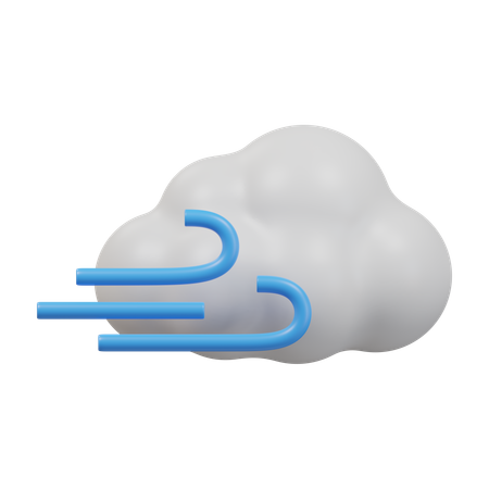 Viento y nube  3D Icon