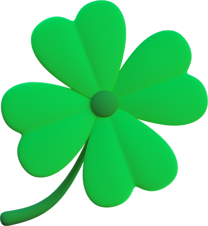 Vierblättriges Kleeblatt  3D Icon