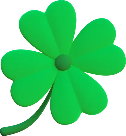Vierblättriges Kleeblatt  3D Icon