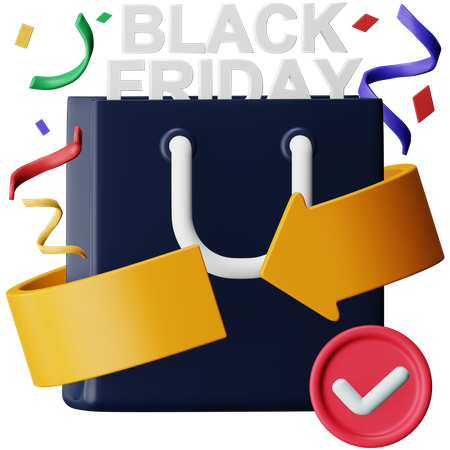 Reembolso del viernes negro  3D Icon