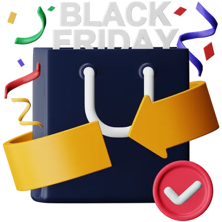 Reembolso del viernes negro  3D Icon