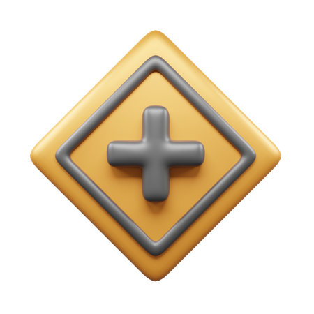 Vier-Wege-Kreis  3D Icon