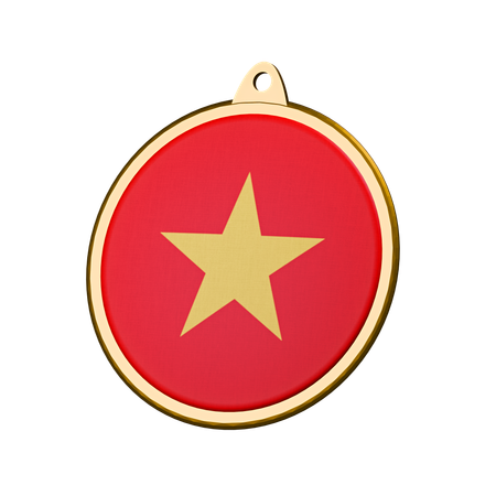 Medalha da bandeira do vietnã  3D Icon