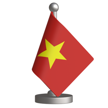 Vietnam Desk Flag  3D Icon