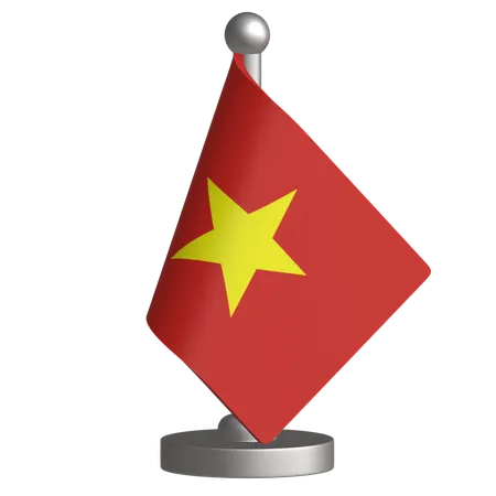 Vietnam Desk Flag  3D Icon