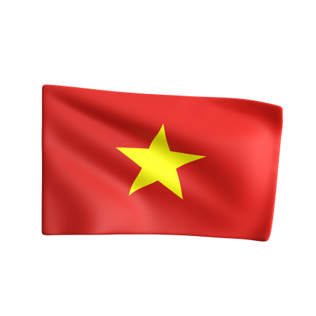 Vietnam Flag  3D Icon