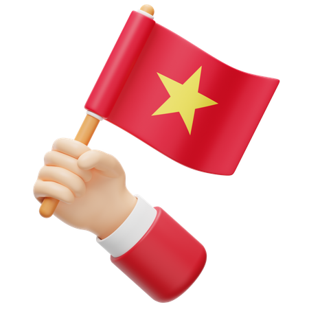 Vietnam Flag  3D Icon