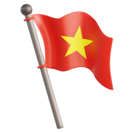 Vietnam Flag  3D Icon