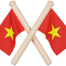vietnam flag 3d logo