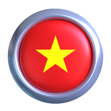 Vietnam Flag Emblem  3D Icon