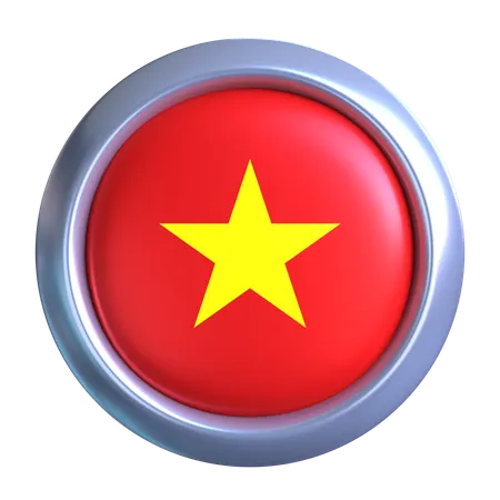 Vietnam Flag Emblem  3D Icon