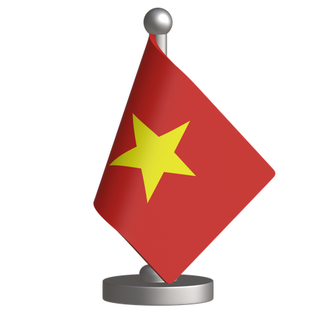 Vietnam Tischflagge  3D Icon