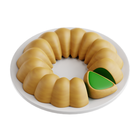 Vietnamese Honeycomb Cake (Bánh Bò)  3D Icon