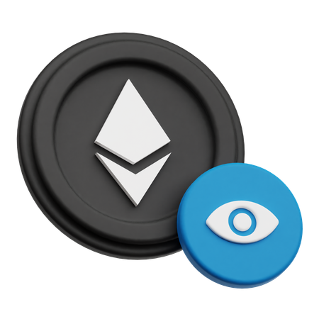 View Ethereum Crypto Coin  3D Icon