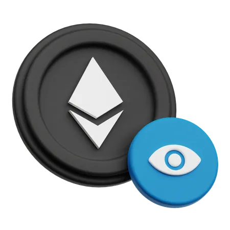 View Ethereum Crypto Coin  3D Icon