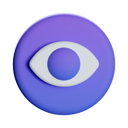 View Eye  3D Icon