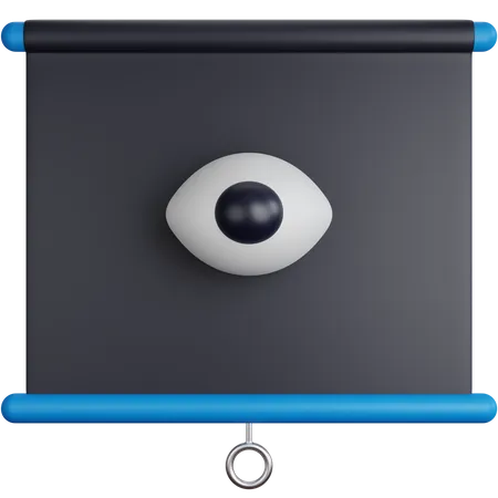 3 D Icon Illustration Presentation With Eyes 3D Icon