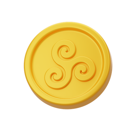 Pièce de monnaie viking  3D Icon