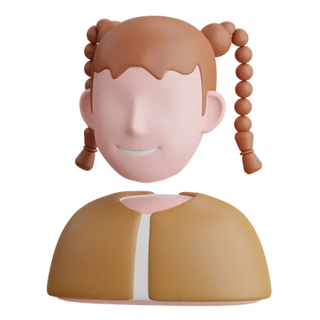 Viking Girl  3D Icon